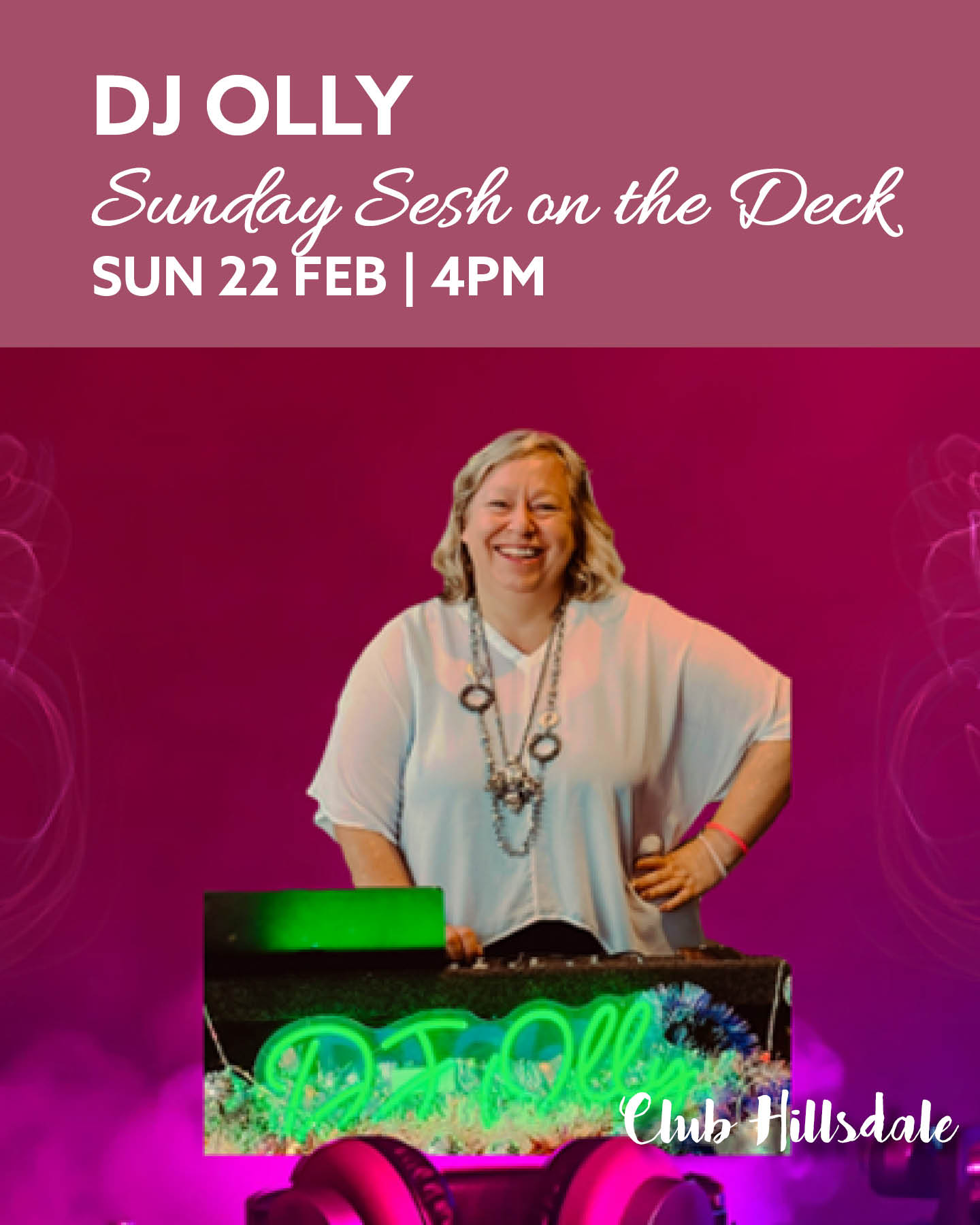 DJ Olly free live entertainment at Club Hillsdale