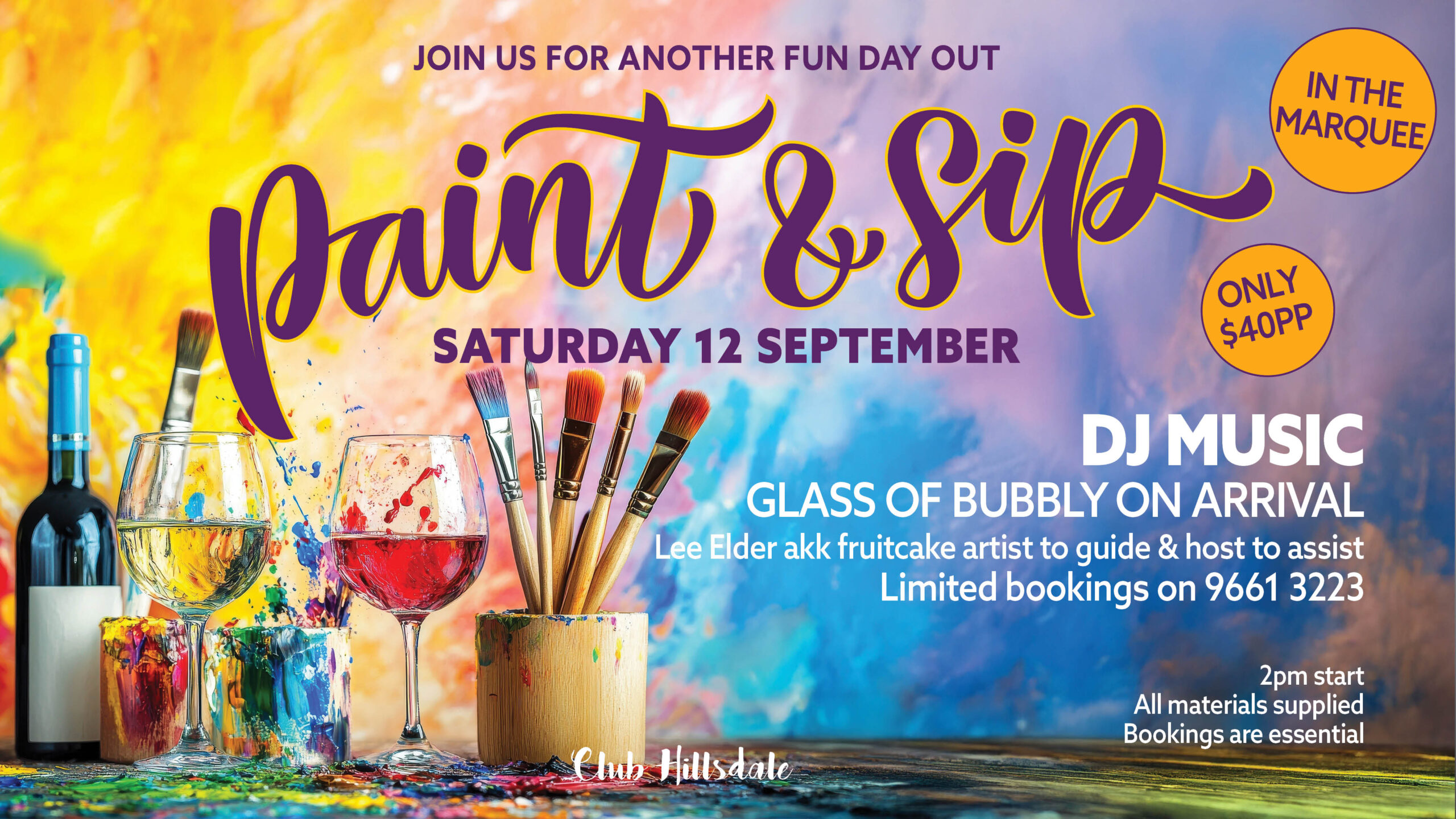 Paint & Sip at Club Hillsdale
